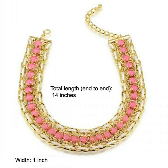 New! Gorgeous Chunky Statement Women's Necklace - Picture 2 of 4